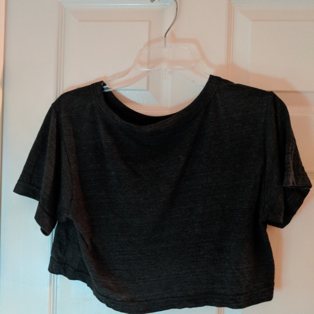 american apparel one size cotton crop top